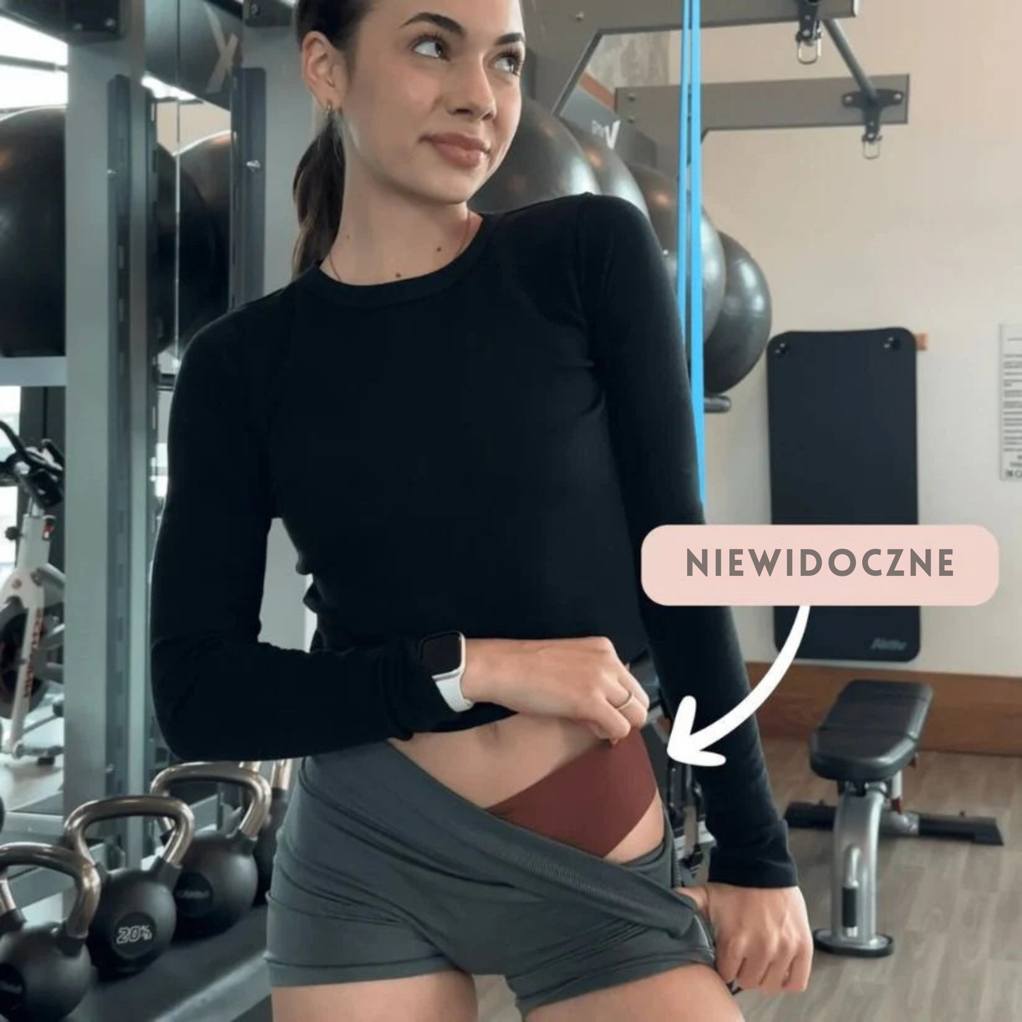 Niewidoczne stringi korygujące (Anty-Camel Toe) - Maloneki