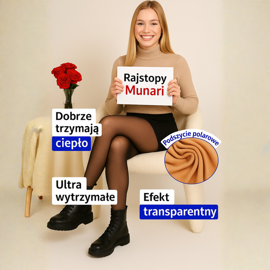 Rajstopy polarowe o efekcie transparentnym Maloneki