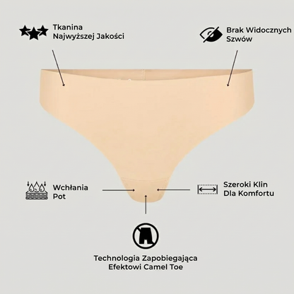 Niewidoczne stringi korygujące (Anty-Camel Toe) - Maloneki