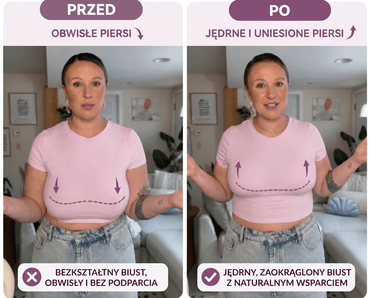 Bezszwowy biustonosz modelujący bez fiszbin